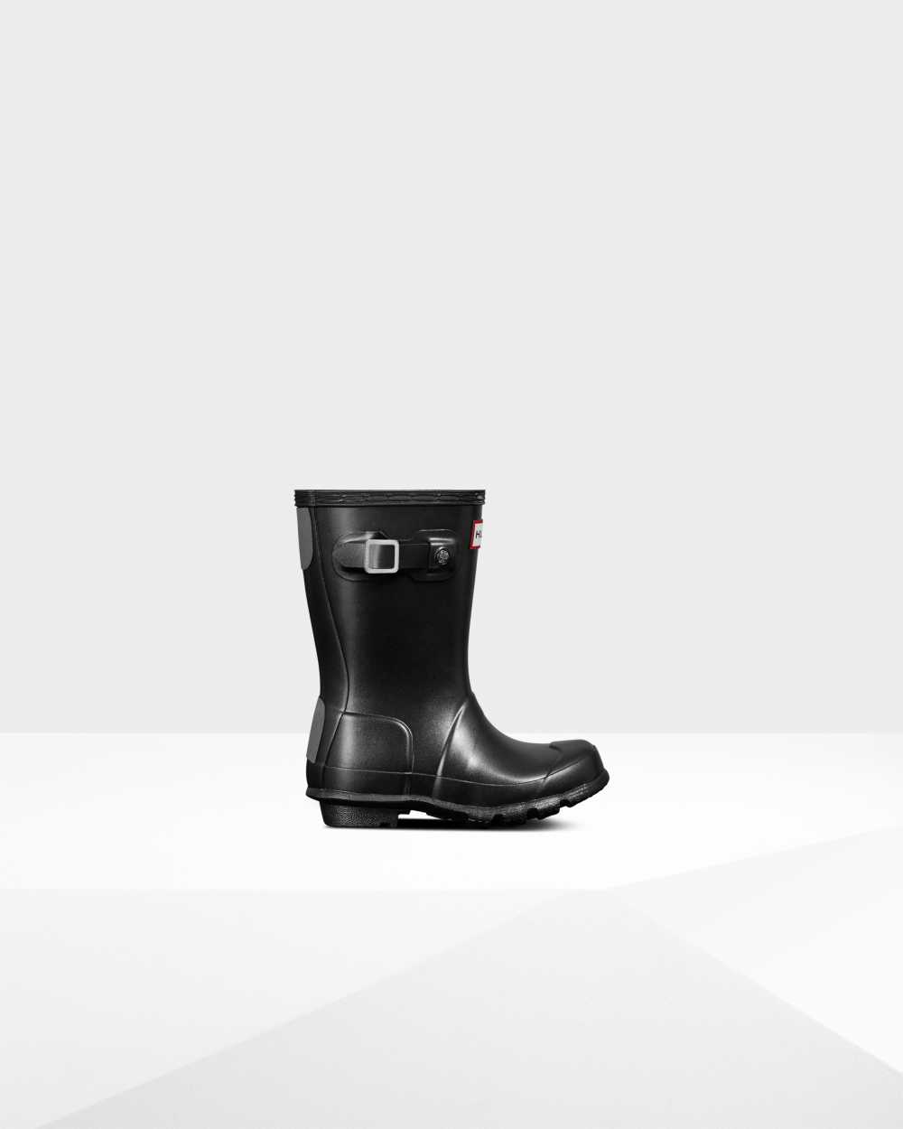 Hunter Original Little Pearlized Kids Rain Boots NZ-73520X Black